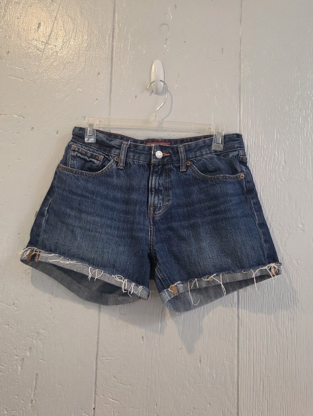 Lucky Brand Boyfriend Short Classic Dark Blue Denim Cutoff Shorts - Women